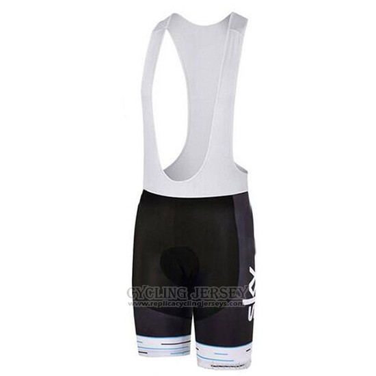 2018 Cycling Jersey Sky White and Black Short Sleeve and Bib Short
